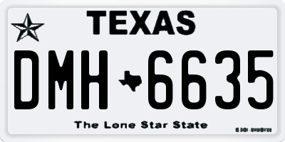 TX license plate DMH6635