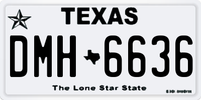 TX license plate DMH6636