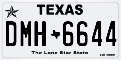 TX license plate DMH6644