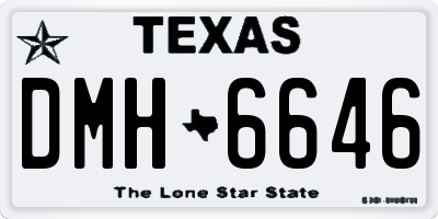 TX license plate DMH6646
