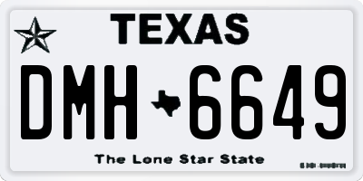 TX license plate DMH6649