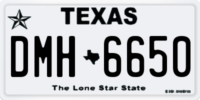 TX license plate DMH6650