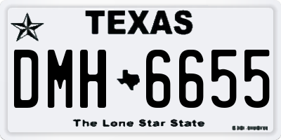 TX license plate DMH6655