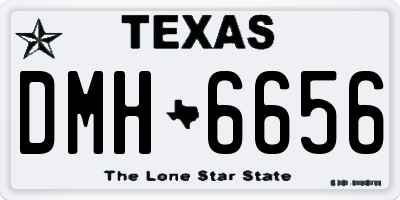 TX license plate DMH6656