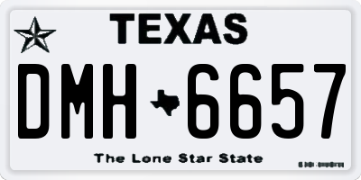 TX license plate DMH6657