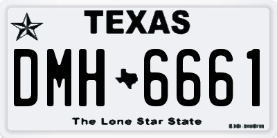 TX license plate DMH6661