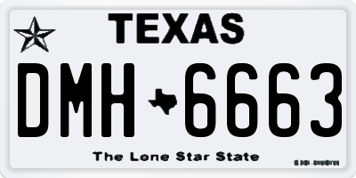 TX license plate DMH6663
