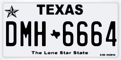 TX license plate DMH6664