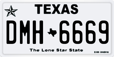 TX license plate DMH6669