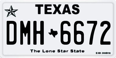 TX license plate DMH6672