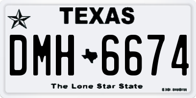 TX license plate DMH6674