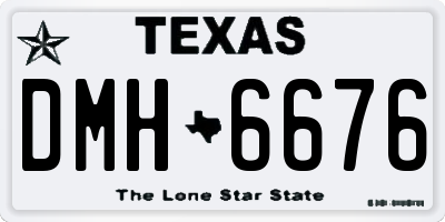 TX license plate DMH6676