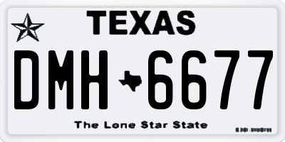 TX license plate DMH6677