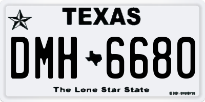 TX license plate DMH6680