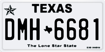TX license plate DMH6681