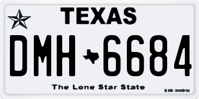 TX license plate DMH6684