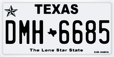 TX license plate DMH6685