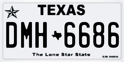 TX license plate DMH6686