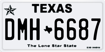 TX license plate DMH6687