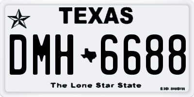 TX license plate DMH6688