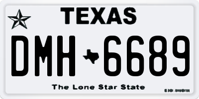 TX license plate DMH6689