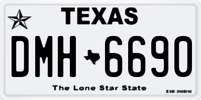 TX license plate DMH6690