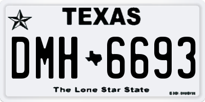 TX license plate DMH6693