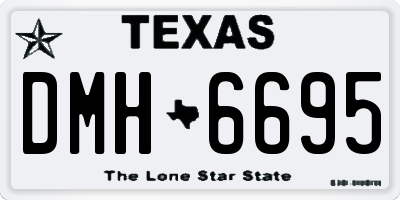 TX license plate DMH6695