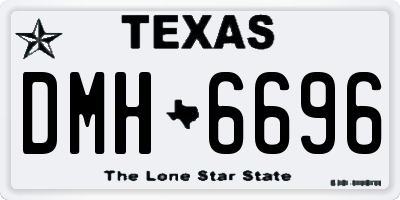 TX license plate DMH6696