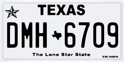 TX license plate DMH6709