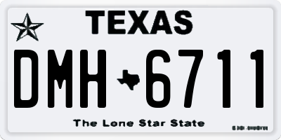 TX license plate DMH6711