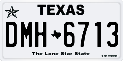TX license plate DMH6713