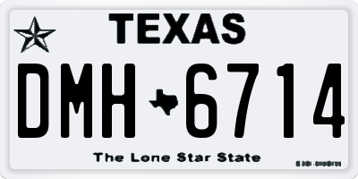 TX license plate DMH6714