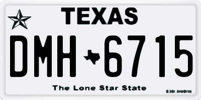 TX license plate DMH6715