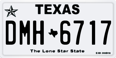 TX license plate DMH6717