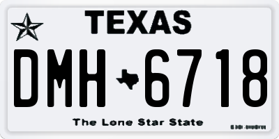 TX license plate DMH6718