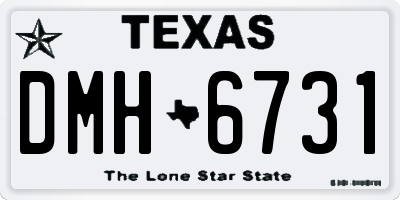 TX license plate DMH6731
