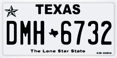 TX license plate DMH6732