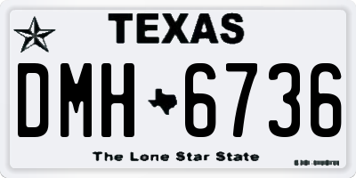 TX license plate DMH6736