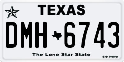 TX license plate DMH6743