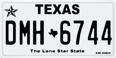 TX license plate DMH6744