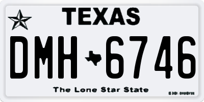 TX license plate DMH6746