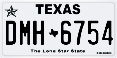 TX license plate DMH6754