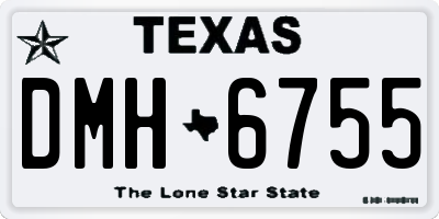 TX license plate DMH6755