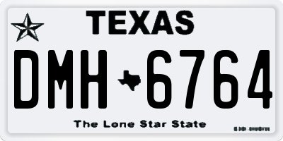 TX license plate DMH6764
