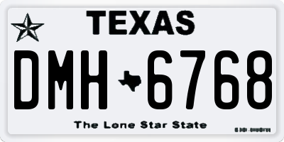 TX license plate DMH6768