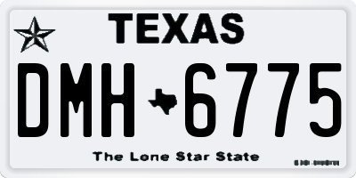 TX license plate DMH6775