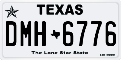 TX license plate DMH6776