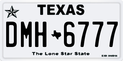 TX license plate DMH6777