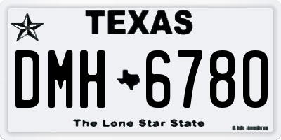 TX license plate DMH6780